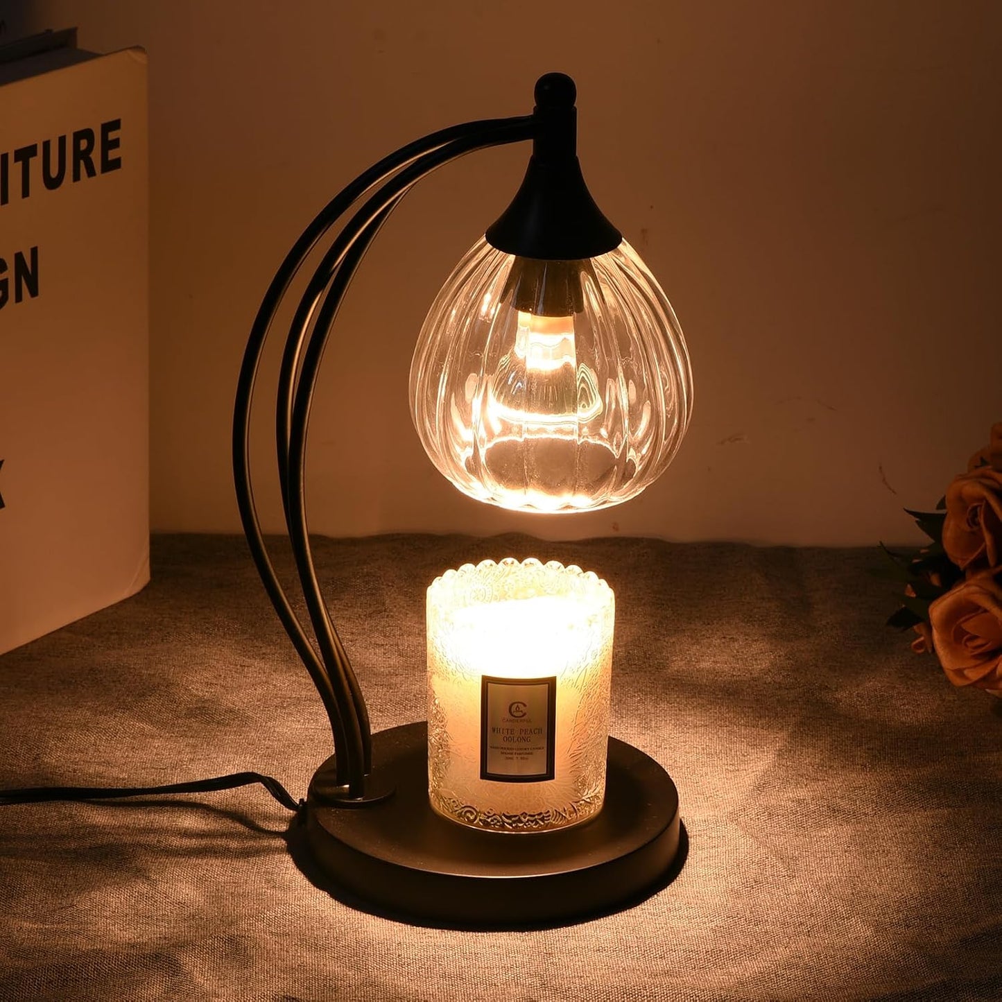 Candle Warmer Lamp with Timer Dimmer - Electric Light Wax Warmer for Jar Candles - Lamp with 2 Bulbs, Unique Birthday Gifts for Women Mom House Warming Gifts New Home Decor