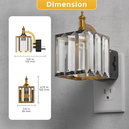 L LOHAS LED Night Light,Dimmable Night Lights Plug into Wall, 2 Pack Acrylic Nightlight with 0-100 LM Adjustable Brightness, 3000K Plug in Night Light with Dusk to Dawn Sensor, for Bathroom Hallway