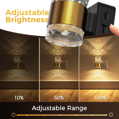 L LOHAS LED Night Light,Dimmable Night Lights Plug into Wall, 2 Pack Acrylic Nightlight with 0-100 LM Adjustable Brightness, 3000K Plug in Night Light with Dusk to Dawn Sensor, for Bathroom Hallway