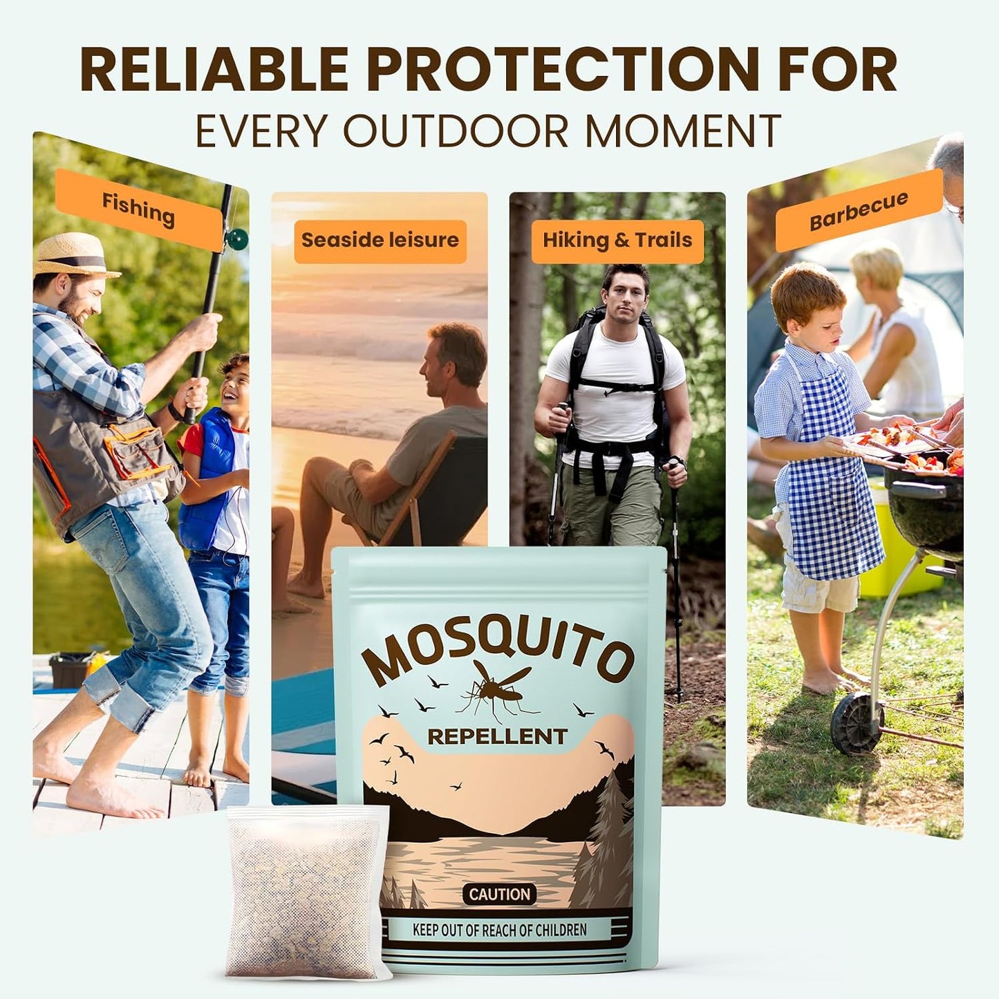 Mosquito Repellent 18 Pouches for Patio & Outdoor, Natural Mosquito Repellent for Yard, Indoor Mosquito Control for Room & Bedroom, Keep Mosquito Away for Camping, RV, and Home
