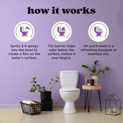Poo-Pourri Before-You-Go Toilet Spray, Bamboo Rain, 2 Fl Oz, Up to 100 Uses, Bathroom Odor Deodorizer with Essential Oils for Home or Work, Travel Essentials, TSA Approved Size, Bamboo & Fresh Grass