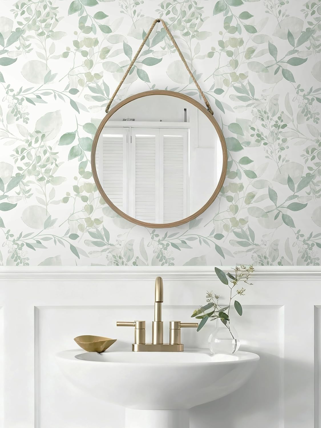 Safiyya Peel and Stick Wallpaper Boho Modern Beige Leaf Contact Paper Peel and Stick Wall Paper Self Adhesive Removable Wallpaper for Bedroom Bathroom Vinyl Roll 78.7"x17.3"