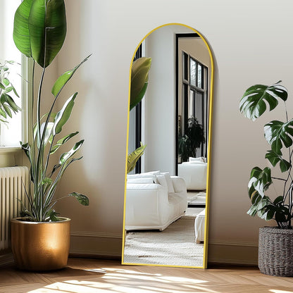 Delma Arched Mirror Full Length,Standing Mirror Full Body,Large Floor with Stand for Wall Entryway Door Bedroom Bathroom Living Room