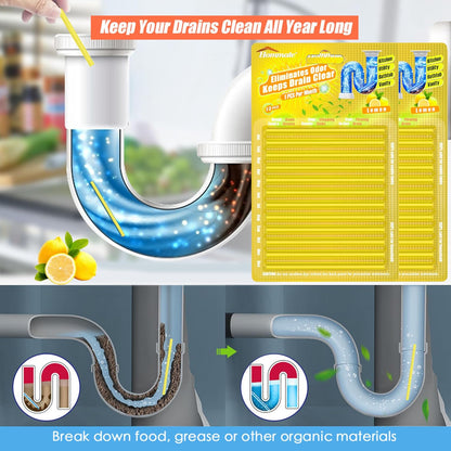 Drain Sticks Drain Cleaner Sticks Drains Cleaner Disposal Stick Enzyme for Odor Clogs Remover Sink Septic Stick for Drains As Seen On TV