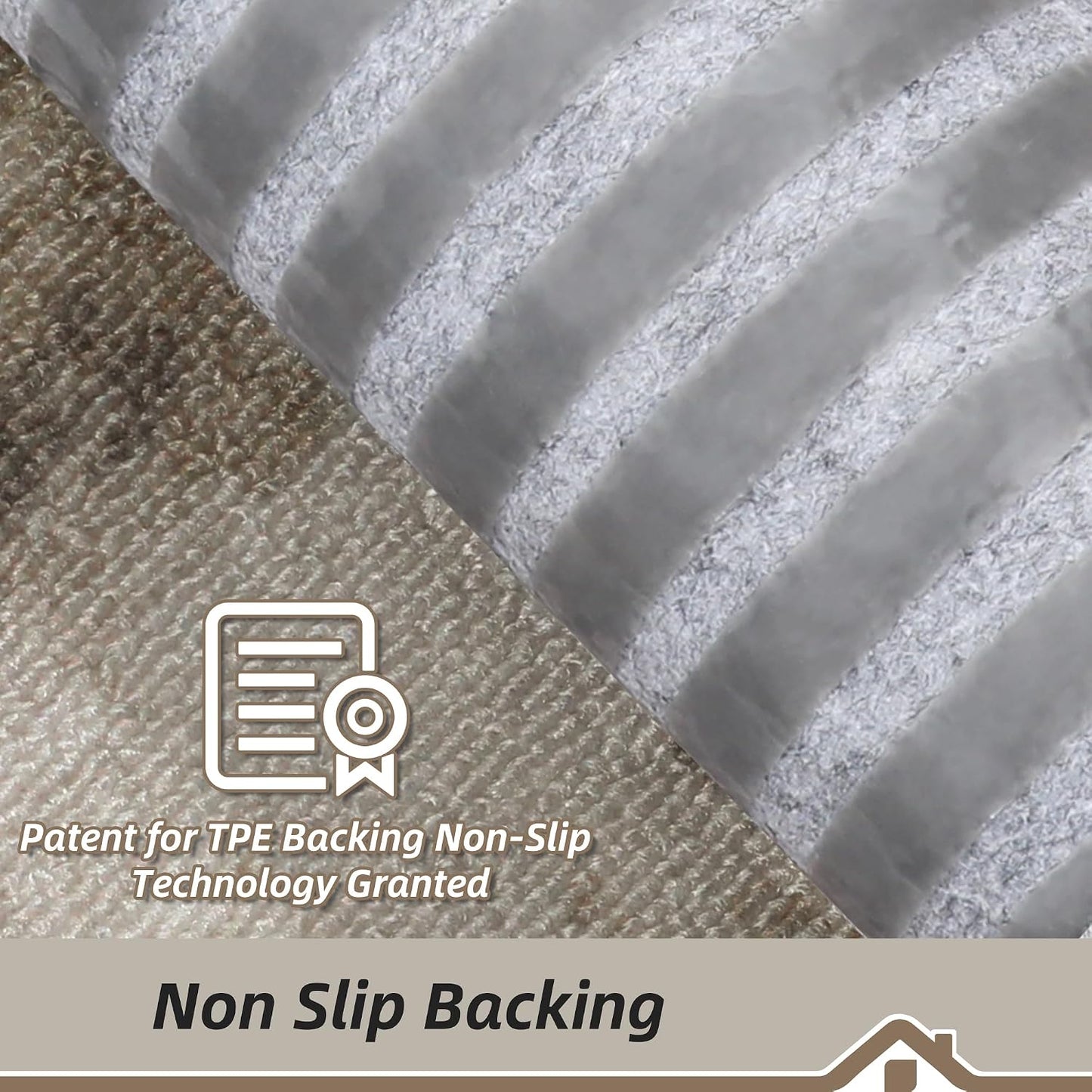 BEQHAUSE Stair Treads for Wooden Steps Non-Slip Machine Washable Carpet Stair Treads 8"X30" Soft Indoor Stair Runner for Kids Elders and Pets, 100% Polyester, TPE Backing, 15pcs, Grey/Orange