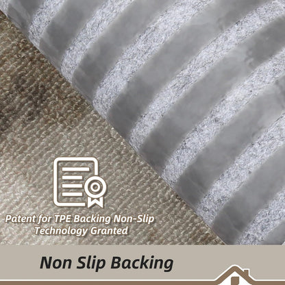 BEQHAUSE Stair Treads for Wooden Steps Non-Slip Machine Washable Carpet Stair Treads 8"X30" Soft Indoor Stair Runner for Kids Elders and Pets, 100% Polyester, TPE Backing, 15pcs, Grey/Orange