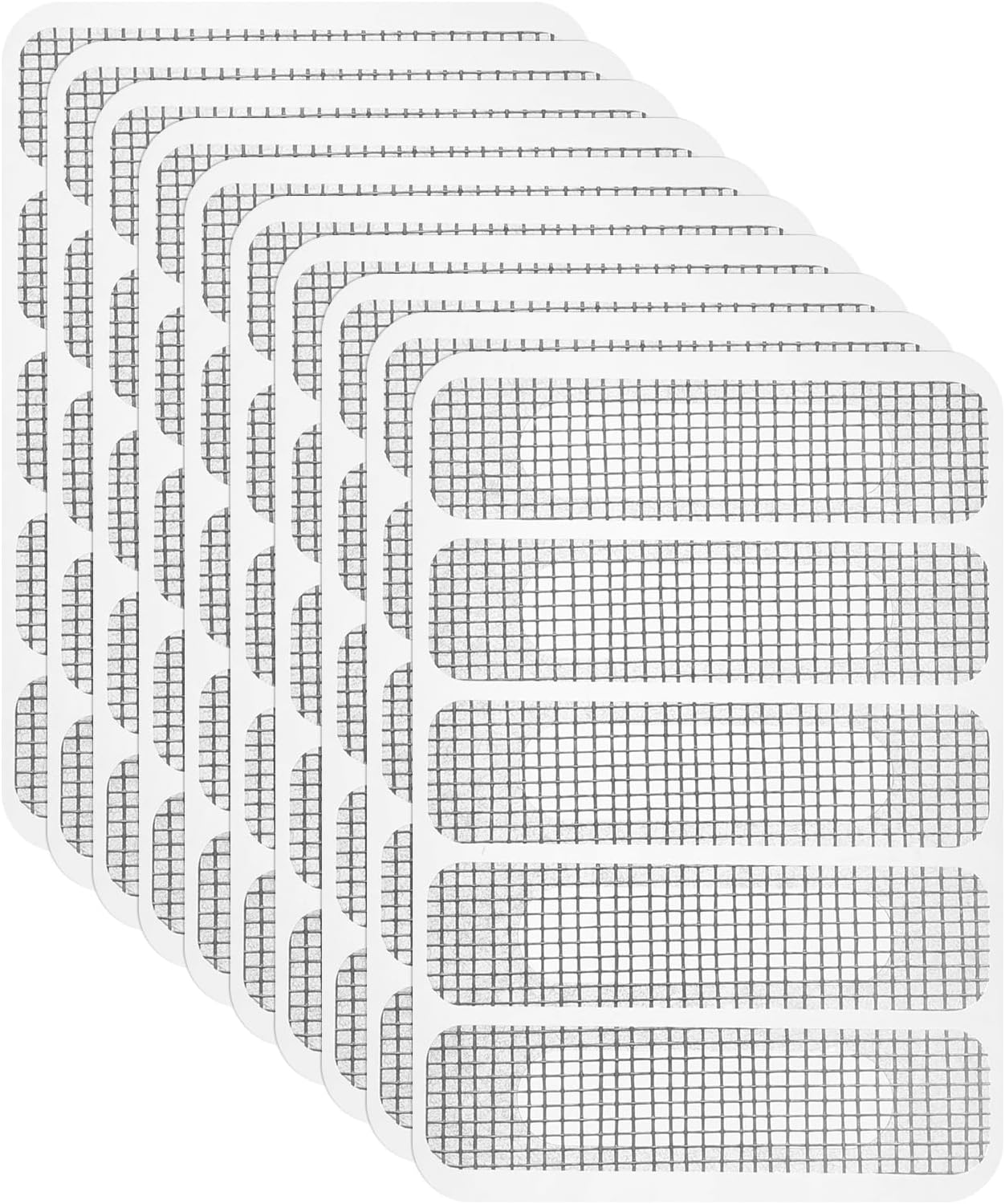 uxcell Window Screen Repair Kit, 10Pcs 50 Strips Gray Screen Repair Kit, Fiberglass Screen Tape Mesh Repair Adhesive Screen Patch Repair Kit, 2.36"x 0.6"(60mm x 15mm)