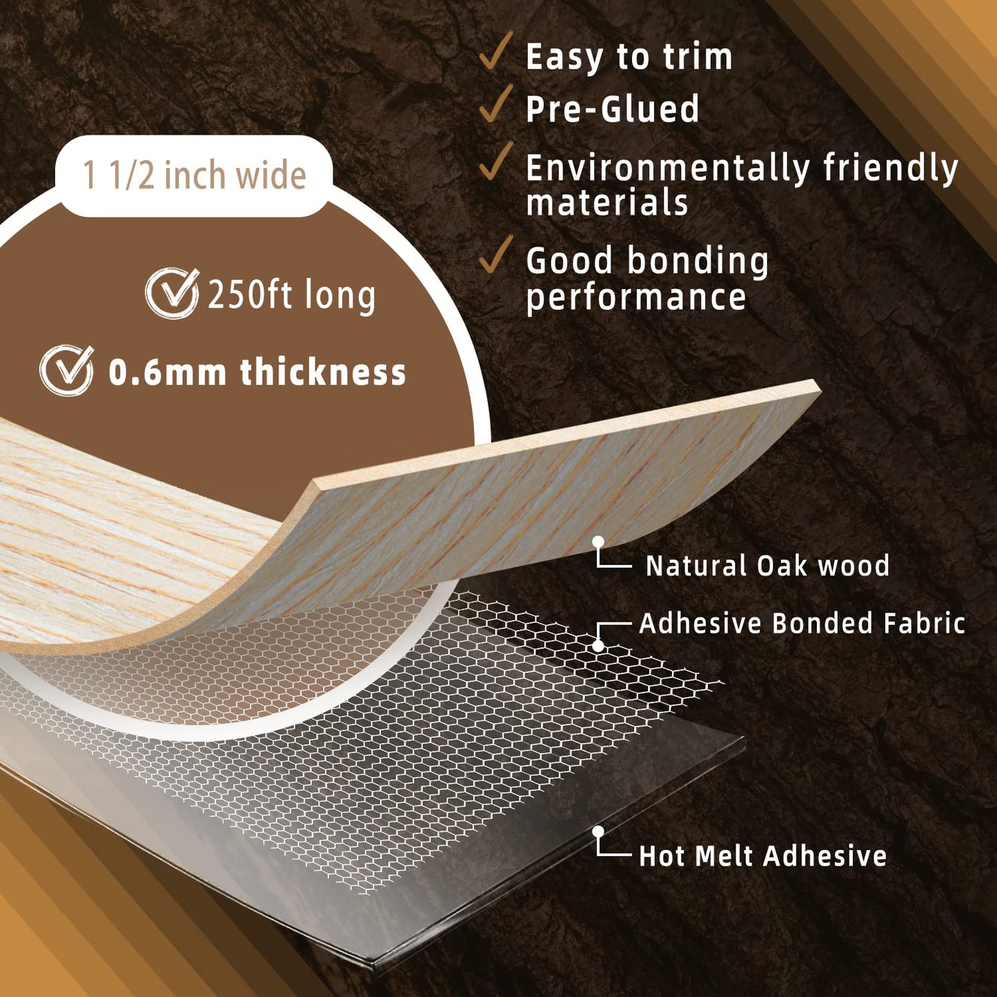 GSCIT Club Wood Grain Repair Tape, 2.4 inch X 15ft Self Adhesive Maple Grain Repair Patch for Tables, Chairs, Baseboards, Doors, Windows, Floors, Handicraft DIY. - Colors B