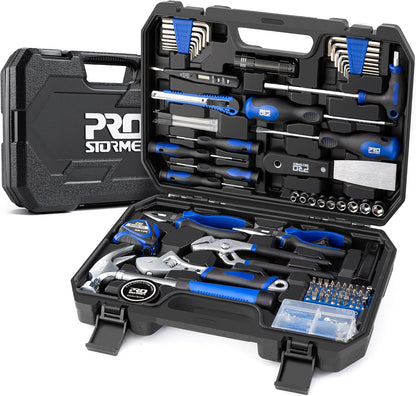 Prostormer 229-Piece Household Tool Set, Basic Home Tool Kit | All-purpose Tools with Tool Box for Home Repair, Furniture Fitting, Crafting & DIY Projects