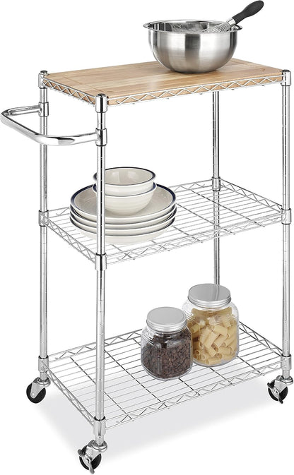 Whitmor 3 Tier Rolling Laundry Cart 8.50x26.0x31.0