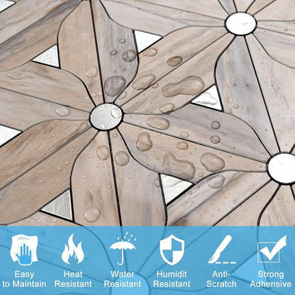 Peel and Stick Backsplash Tile, 10 Sheets Waterproof PVC Wall Tiles for Kitchen Bathroom, Thick Self Adhesive Stick on Backsplash, Covers 9.67 Sq.Ft