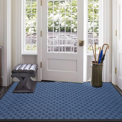 Mibao Front Door Mat, Heavy Duty Durable Welcome Mat for Outdoor Indoor, Dirt Trapper Waterproof Super Absorbent Door Mat for Entryway Outside Patio Porch, 29.5" x 17", Grey