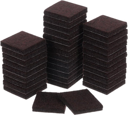 uxcell Furniture Pads, 36Pcs 1.5" - Square Self Adhesive Felt Furniture Pads, Floor Protectors for Furniture Feet Chairs Legs Hardwood Floors (Black)