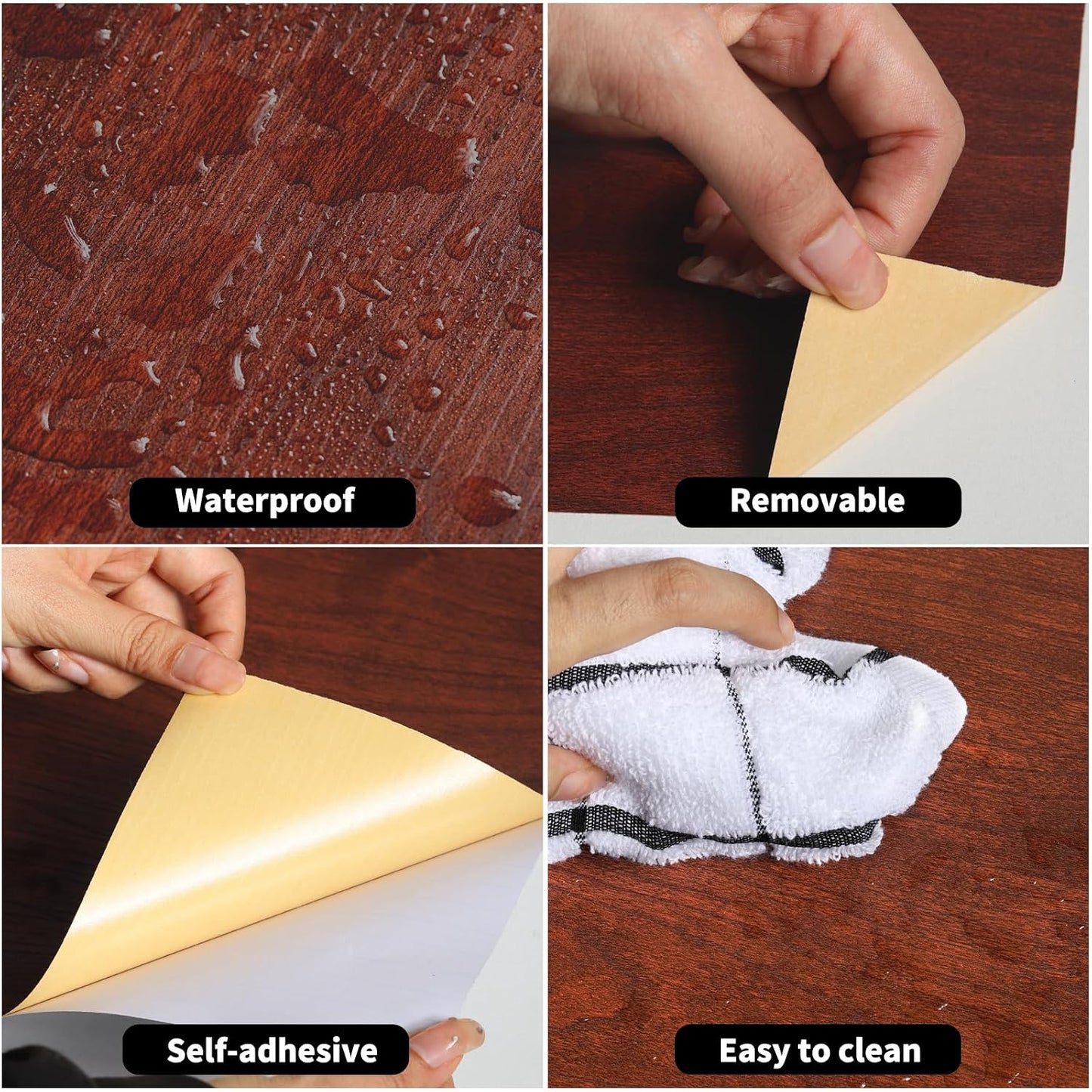 GSCIT Club Wood Grain Repair Tape, 2.4 inch X 15ft Self Adhesive Maple Grain Repair Patch for Tables, Chairs, Baseboards, Doors, Windows, Floors, Handicraft DIY. - Colors B