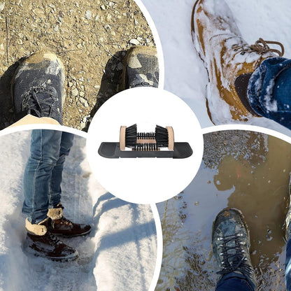 Heavy Duty Boot Scraper Brush with Mud Remover Door Step Shoe Cleaner Mat for Outside Outdoor Scrubber for Boots Wellies & Walking Shoes