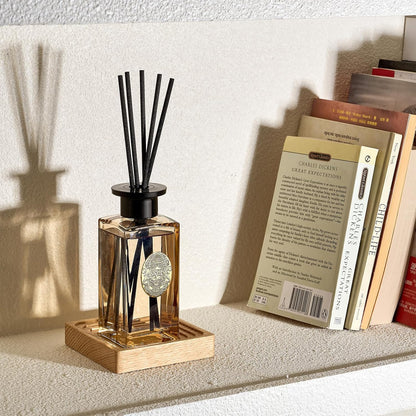 M&SENSE 6.3 oz Large Reed Diffuser Set | Lime+Basil Scent Oil Diffuser with Sticks | Hotel Collection Non-Toxic Home Fragrance |for Bedroom Bathroom Living Room - Colors B