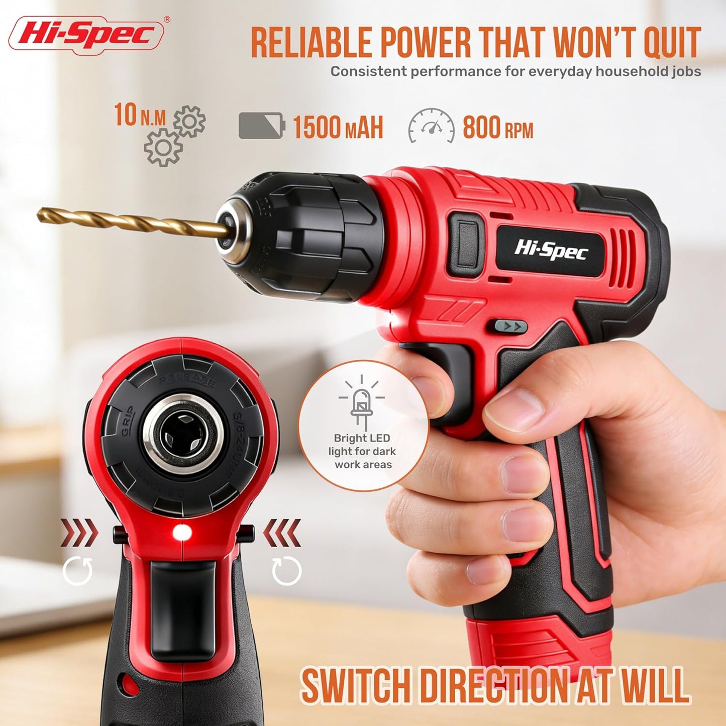 Hi-Spec Pink Tool Set with 8V Drill Set. Complete Cordless & Rechargeable USB Electric Drill Driver Kit for Women, Home DIY Repair & Maintenance, in a Compact Toolbox.