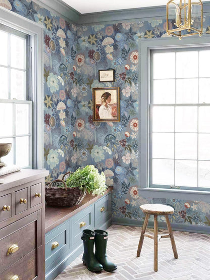 Ismoon Peel and Stick Wallpaper Floral Vintage Stick on Wall Paper Beige French Textured Contact Paper for Cabinet Removable Self Adhesive Wallpaper Vinyl Roll Shelf Deco, 17.3x78.7in