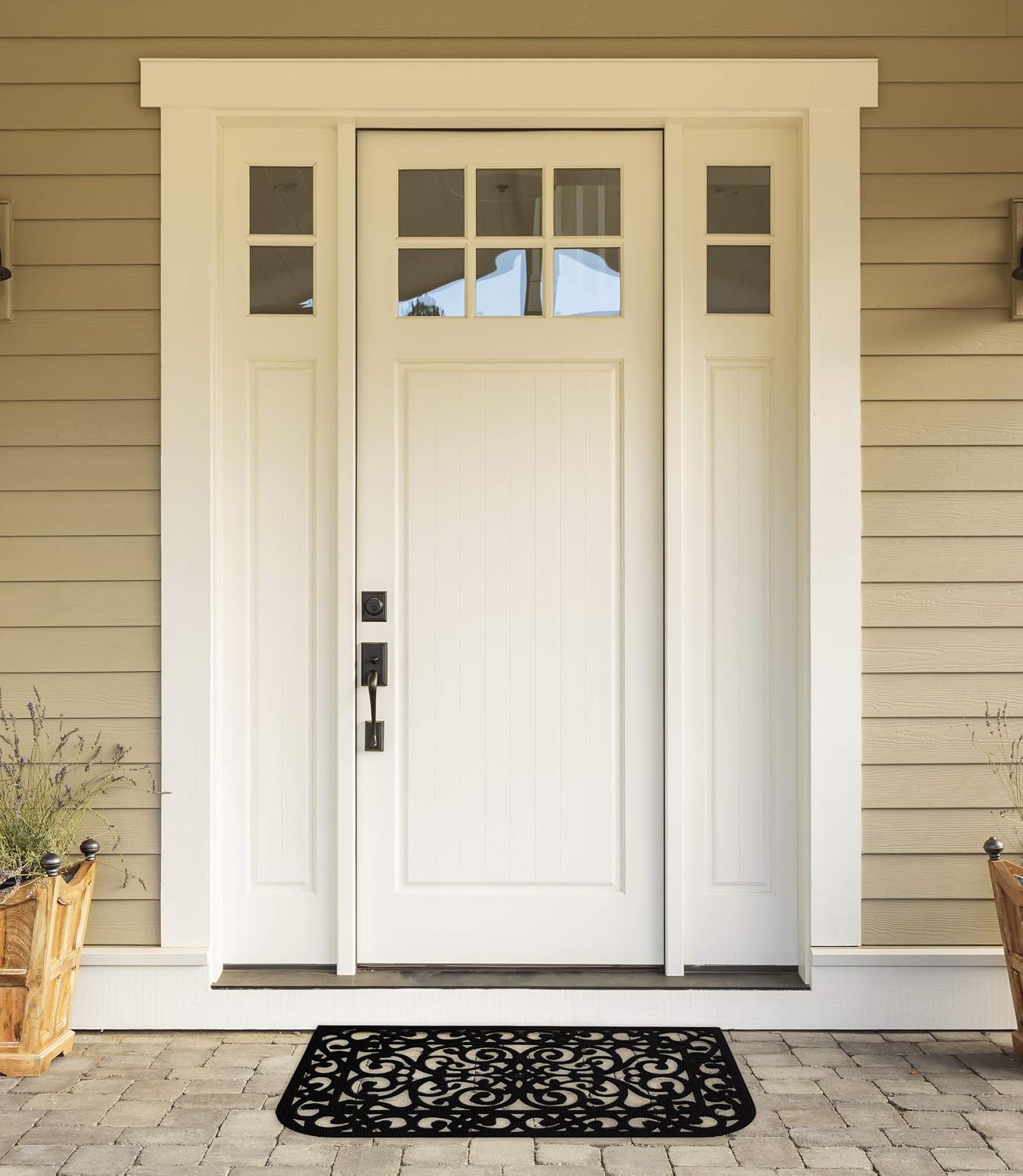 DII Rubber Doormats Collection All Weather, 18x30, Knobby