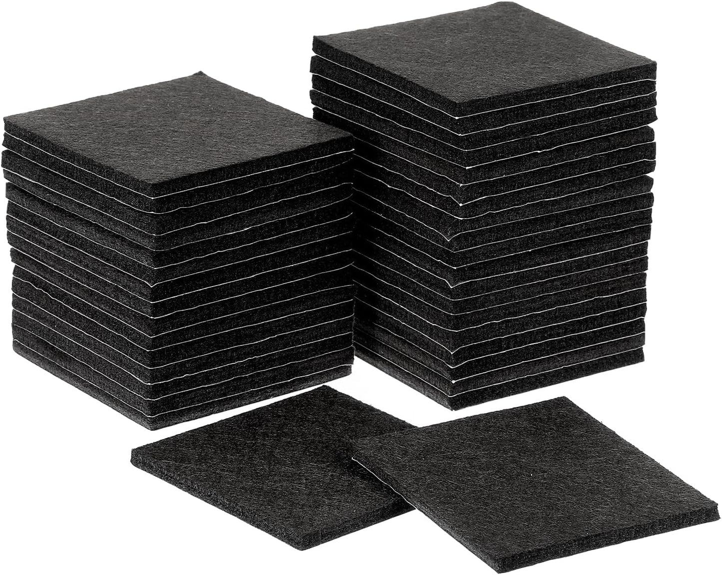 uxcell Furniture Pads, 36Pcs 1.5" - Square Self Adhesive Felt Furniture Pads, Floor Protectors for Furniture Feet Chairs Legs Hardwood Floors (Black)