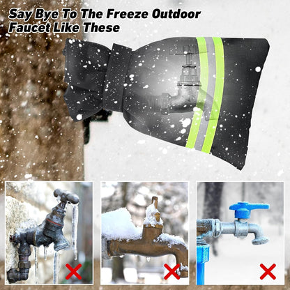 MENOLY 12 Pack Outdoor Faucet Covers for Winter, Upgraded Thicken 8.7"X5.5", Outside Thicker Insulated Faucet Cover Socks for Winter Freeze Protection, Reusable Waterproof Insulated Spigot Cover