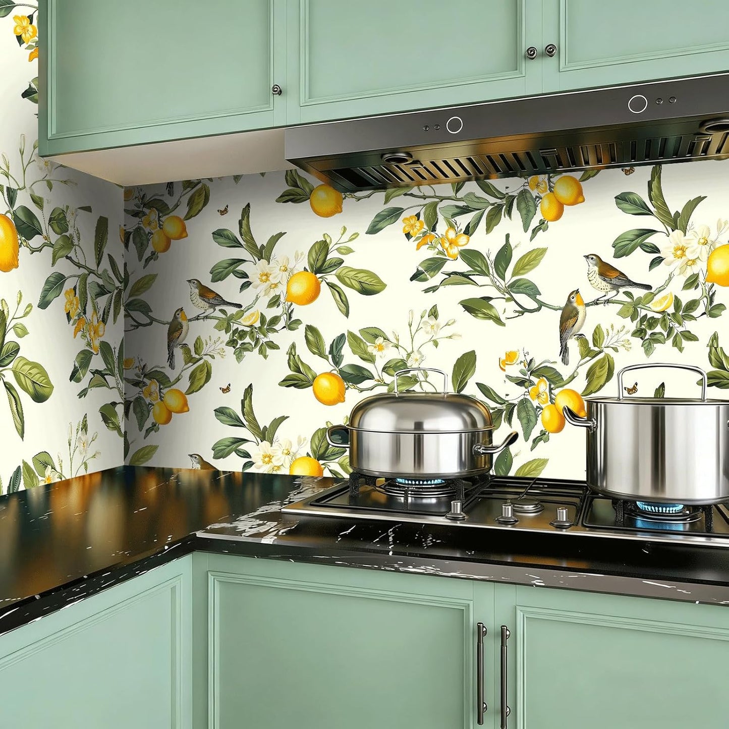 Peel and Stick Wallpaper, Soft Wildflower Botanical Contact Paper, PVC Vinyl Removable Wall Covering, Waterproof Easy-Clean, No Residue Renter Friendly, Neutral Decor, 39.4x17.3 in (Flowers2)