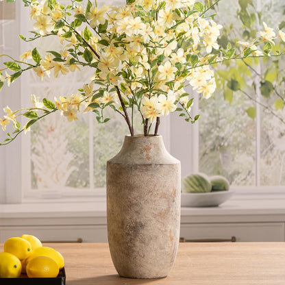 Ceramic Vase Set of 3, Modern Decorative Vases for Home Decor, Small Flower Pottery Vase Sets, Boho Farmhouse Rustic Vases for Living Room, Kitchen, Bedroom, Bathroom, Shelf, Table