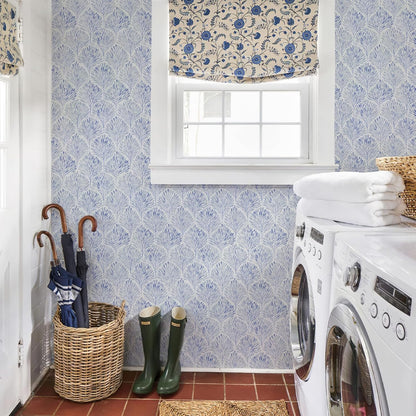Simon&Siff Blue Peel and Stick Wallpaper, 17.3" x 120" Modern Geometric Contact Paper Boho Removable Renter Friendly Wall Paper for Cabinets Furniture Bedroom Nursery Bathroom DIY Decor