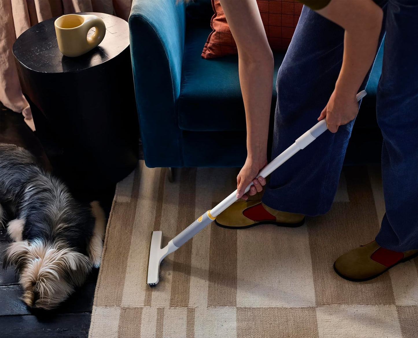 Joseph Joseph CleanTech 2-in-1 Tile and Tub Scrubber and Grout Cleaning Brush with V-Shaped Bristles
