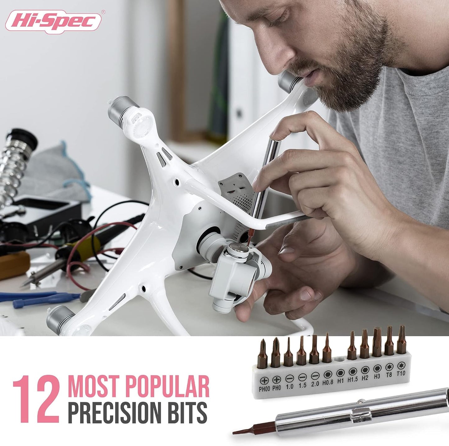 Hi-Spec Tool Kit Yellow 20pc. Small Tool Kit for Home DIY & Office Repairs. Compact and Lightweight Essential Tools in a Portable Book-Sized case.