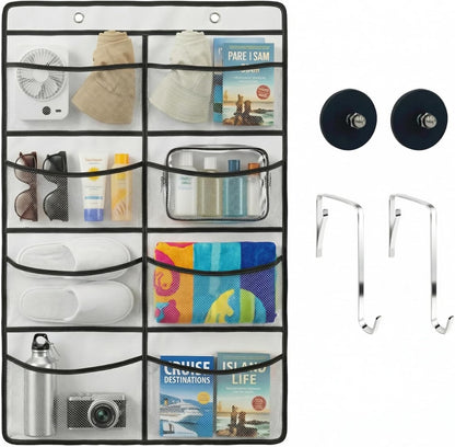 Magnetic Cruise Organizer, 14 Large Durable Pockets Over The Door Organizer For Cruise Ships, Magnetic & Hanging Cruise Organizer, Cruise Essentials 2026 （ 67" x 21.6"）