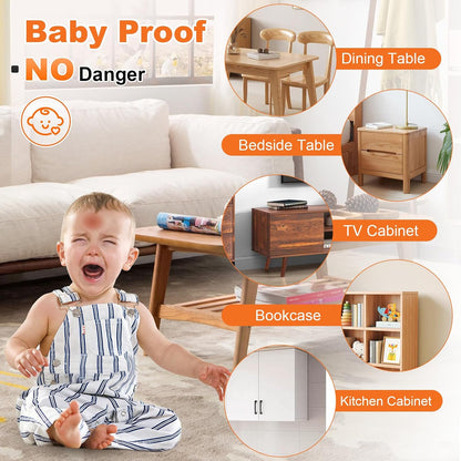 Edge Protector Baby Proofing Corner Protectors Silicone Desk Edge Cushion Child Safety Edge Covers Bumper for Table, Cabinets, Crib, 13ft x 1.2 Inch Edge Protector Strip with 4 Pack Corner Guards