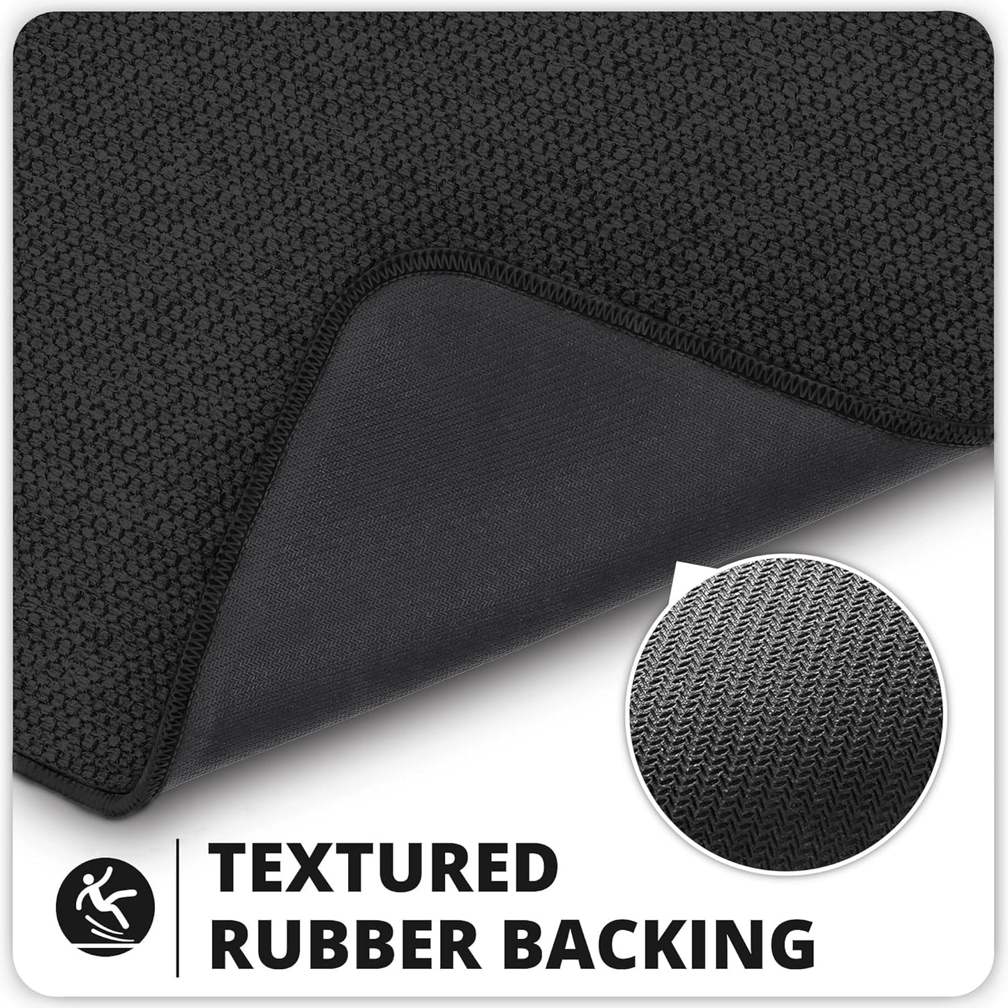 Bath Mat,Ultra Thin Bathroom Rugs,Rubber Bath Mats for Bathroom,No Slip Bath Rugs,Quick Dry,Machine Washable,Low Pile,Absorbent,Shower Outside,Sink,Home Decor Accessories.Grey,1'5"x2'3"(17x27Inch)