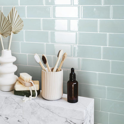 Smart Tiles Peel and Stick backsplash, Subway Teal Green, 11.55"x8.38" | Pack of 5 (2.8 sq ft), Glossy, Heat/Moisture Resistant, Low VOC, Kitchen/Bathroom, Renter Friendly, Made in Canada