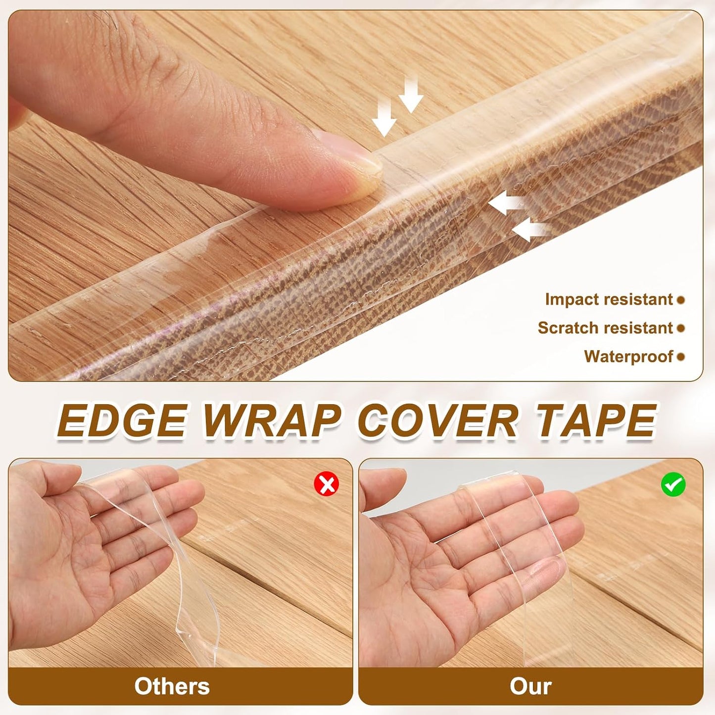 uxcell Clear Edge Protector Strip, 3.94 in x 16.4 ft Sharp Edge Wrap Cover Tape Soft Corner Guards for Furniture Cabinets Drawers Tables Door