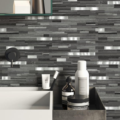 Midcard 10 Sheets Peel and Stick Backsplash PVC Wall Tile,for Kitchen Backsplash