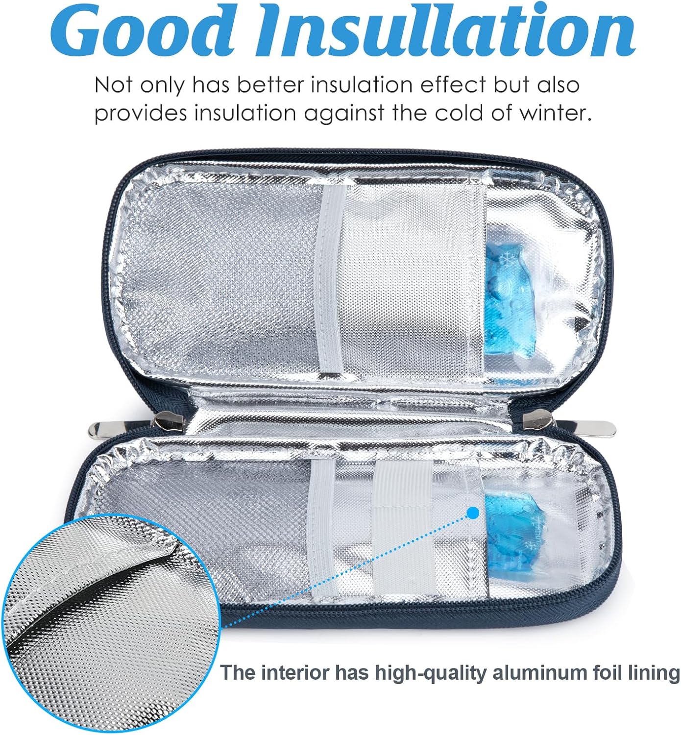 YOUSHARES Insulin Cooler Travel Case with Temperature Display - Refrigerated Medicine Cooling Bag with 2 TSA Approved Ice Pack, Medication Pen Diabetic Supplies Organizer for Trip and Daily