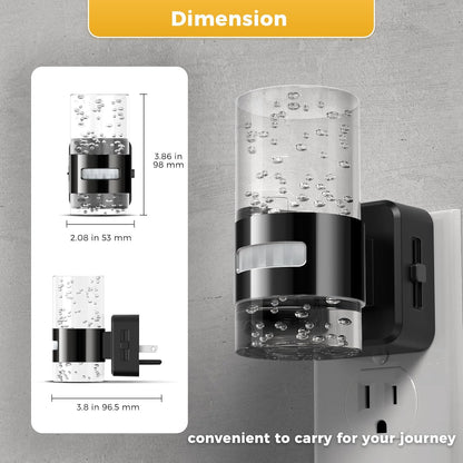 L LOHAS LED Motion Sensor Night Light,Dimmable Night Lights Plug into Wall, 2 Pack Acrylic Nightlight with 0-100 LM Adjustable Brightness, 3000K Plug in Night Light for Bathroom Hallway