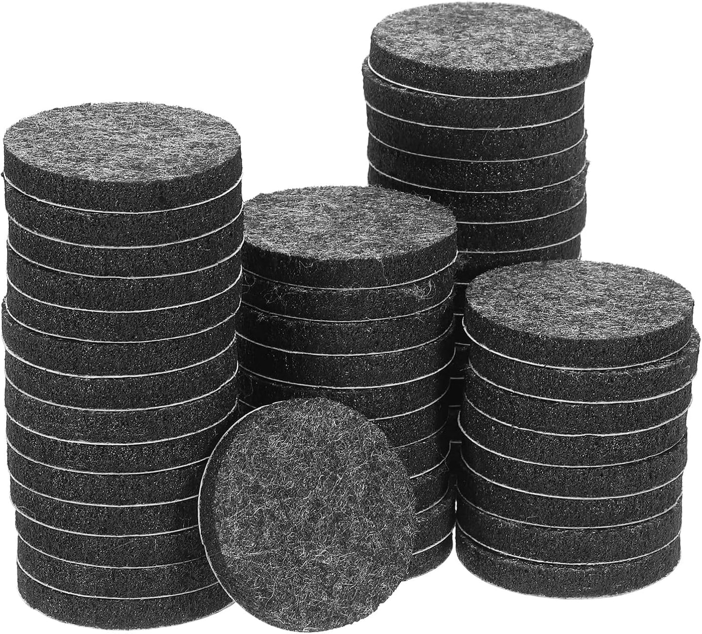 uxcell 32Pcs Non Slip Furniture Pads, 3" Round Self Adhesive Felt Bumpers Noise Reducing Furniture Feet Floor Protector for Chairs Tables Furniture Legs (White 0.2" Thick) - Colors B