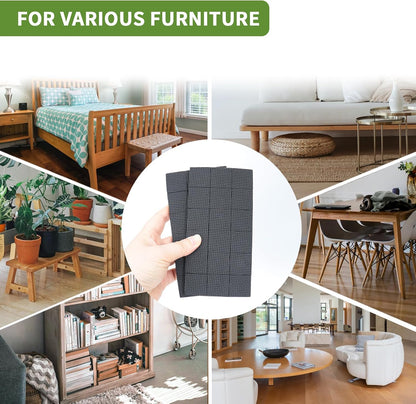 Non Slip Furniture Pads 36 PCS 1'' Square - Anti Slip Furniture Pads - Self Adhesive Rubber Feet Furniture Feet - Chair Leg Floor Protectors - Keep Furniture in Place