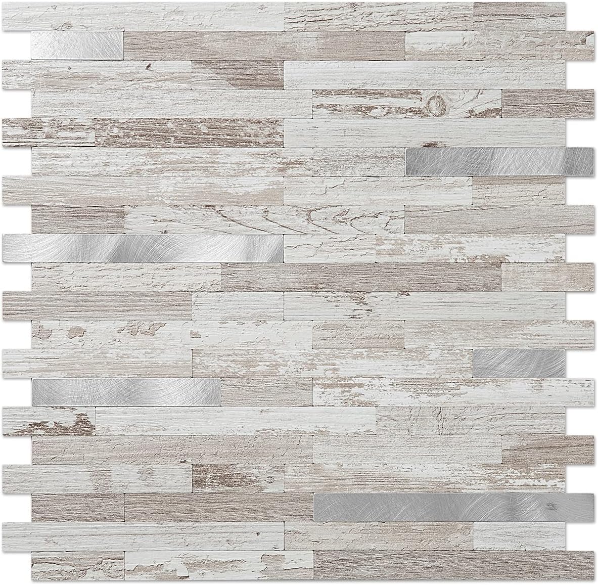 DICOFUN 10-Sheet Peel and Stick Backsplash Wall Tile, PVC Kitchen Backsplash Peel and Stick in Sandstone, 9.4 sq.ft