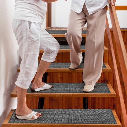 9" x36" Stair Treads Non Slip for Wooden Steps Indoor, 15 Pack, Beige | Reusable Peel and Stick Extra Wide Stair Treads Machine Washable