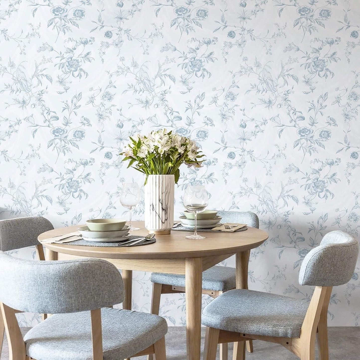 Ismoon Peel and Stick Wallpaper Floral Vintage Stick on Wall Paper Beige French Textured Contact Paper for Cabinet Removable Self Adhesive Wallpaper Vinyl Roll Shelf Deco, 17.3x78.7in