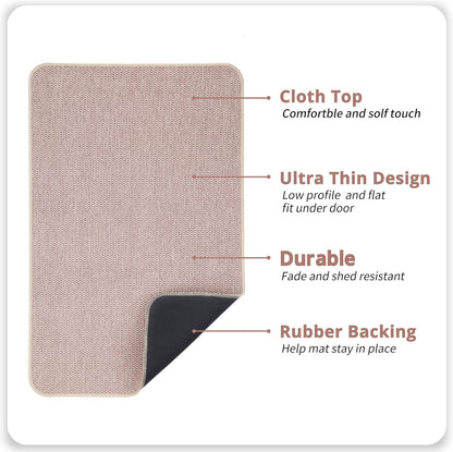 Bath Mat,Ultra Thin Bathroom Rugs,Rubber Bath Mats for Bathroom,No Slip Bath Rugs,Quick Dry,Machine Washable,Low Pile,Absorbent,Shower Outside,Sink,Home Decor Accessories.Grey,1'5"x2'3"(17x27Inch)