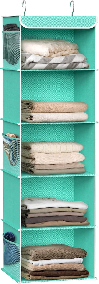 Simple Houseware 6 Shelf Hanging Closet Organizer, Gray
