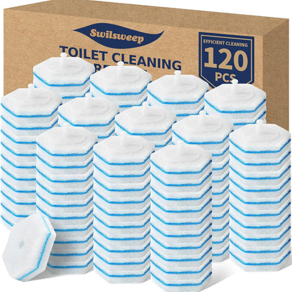 100 Count Toilet Bowl Wand Refills, Disposable Toilet Cleaner Refills, Disposable Wand Heads Compatible with Clorox and the Most Toilet Brushes,unscented