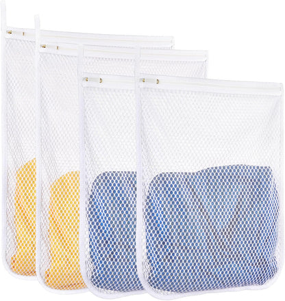 3 pcs Durable Honeycomb Mesh Laundry Bags for Delicates 12" x 15" (3 Medium)
