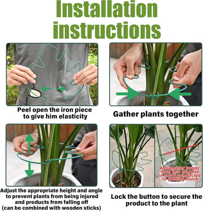 Yohsnor Monstera Plant Stem Support System - 5 Piece Set (5.5x4.7in) | Durable Plant Support Stakes for Climbing Plants & Fishbone Cactus | Ideal Leaf Stabilizer for Indoor Plants & Monstera Care