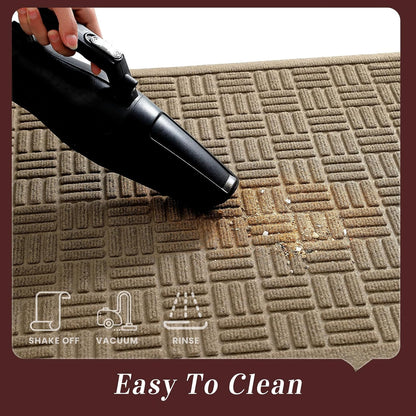 Mibao Front Door Mat, Heavy Duty Durable Welcome Mat for Outdoor Indoor, Dirt Trapper Waterproof Super Absorbent Door Mat for Entryway Outside Patio Porch, 29.5" x 17", Grey