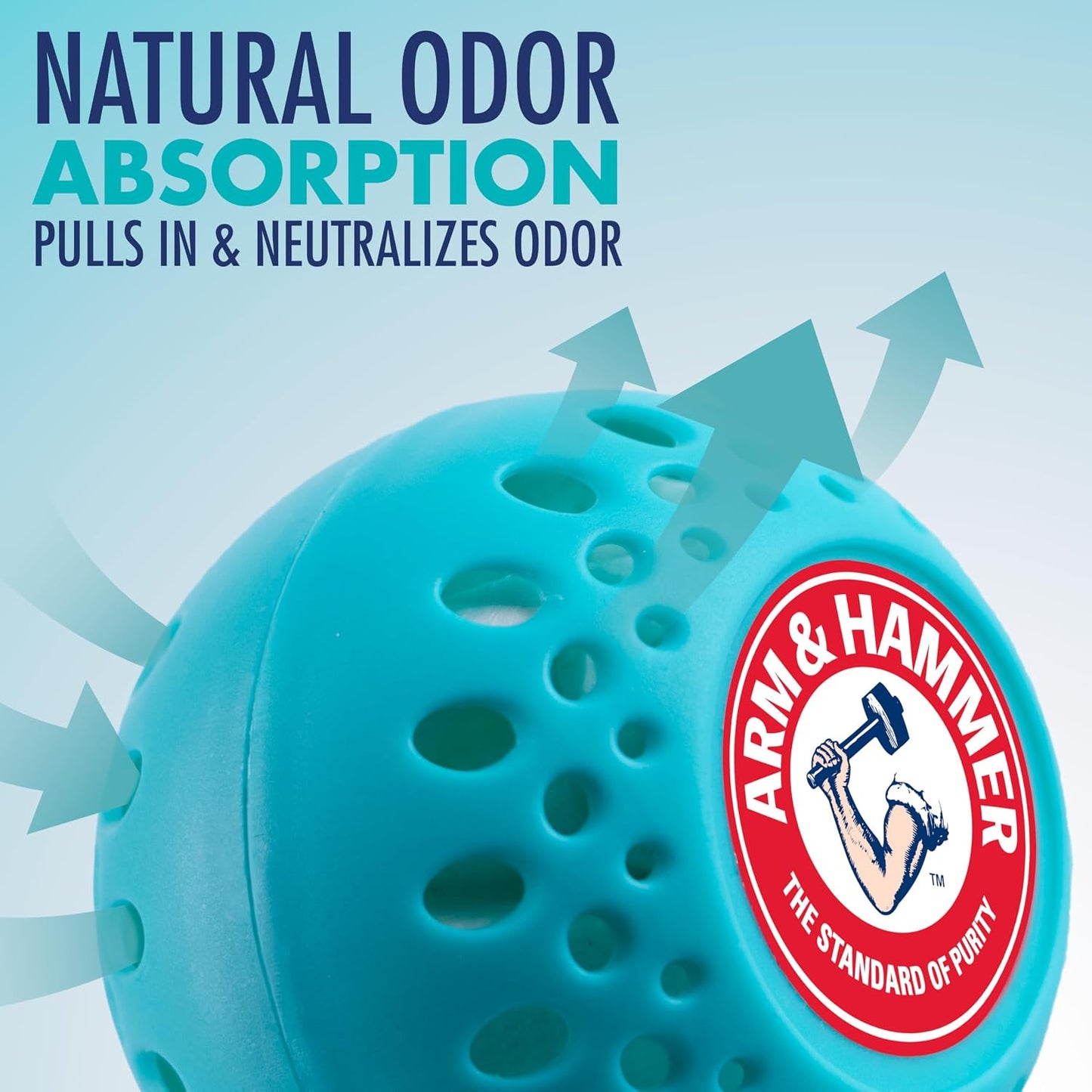 Arm & Hammer OdorBusterz® Odor Eliminator Balls, Sea Breeze, 3 Count – Baking Soda Odor Control for Closets, Drawers, Hampers & Small Spaces